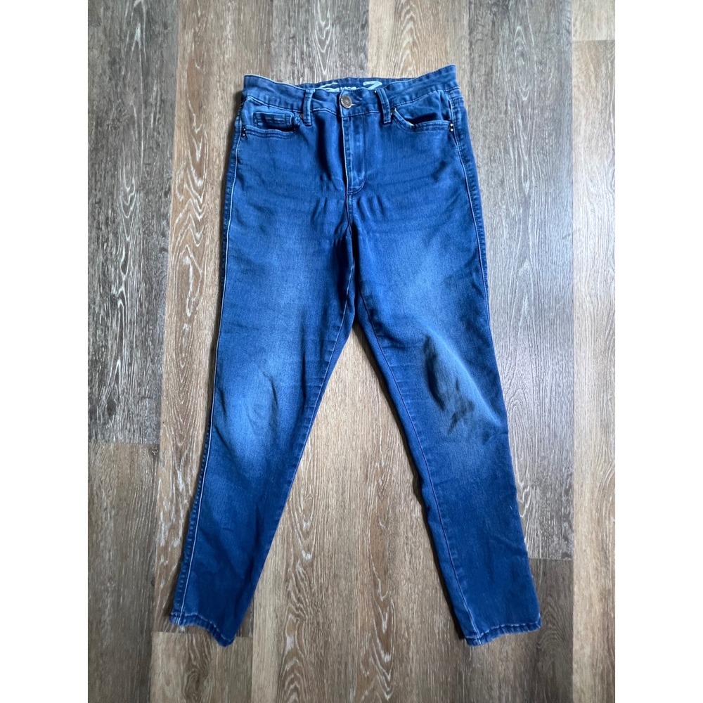 Seven7 Skinny‎ Jeans Womens Size 12 Blue High Rise Stretch Denim Pants
